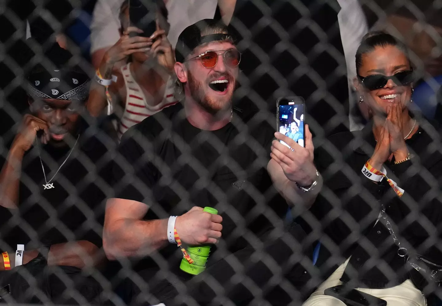 Logan Paul Octagonside for UFC 284. Image: Getty