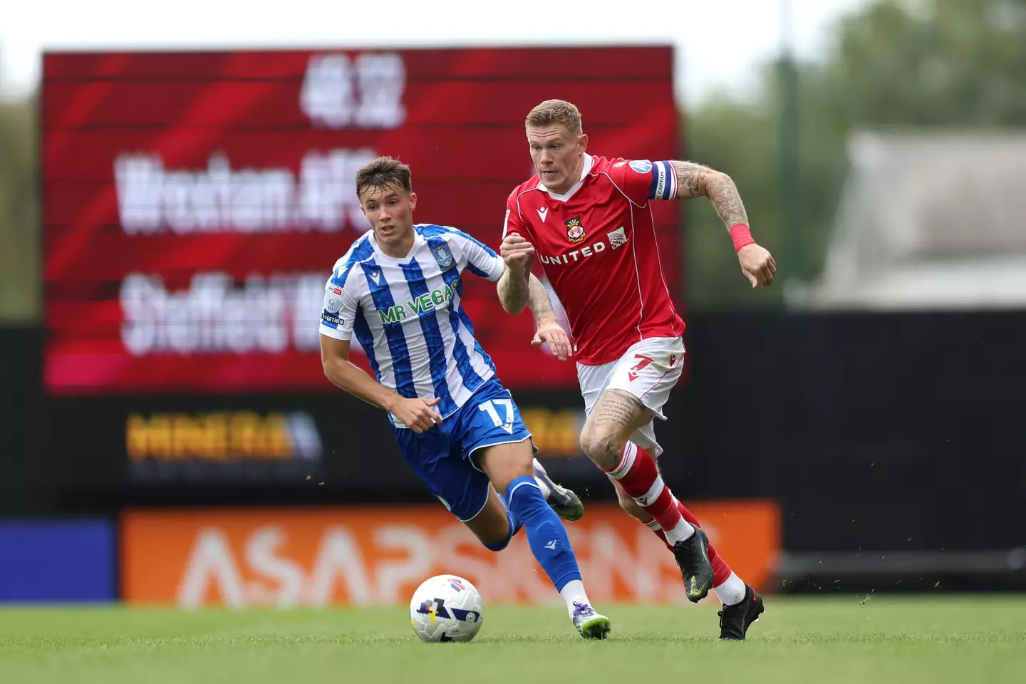 James McClean in action for Wrexham. Image: Getty