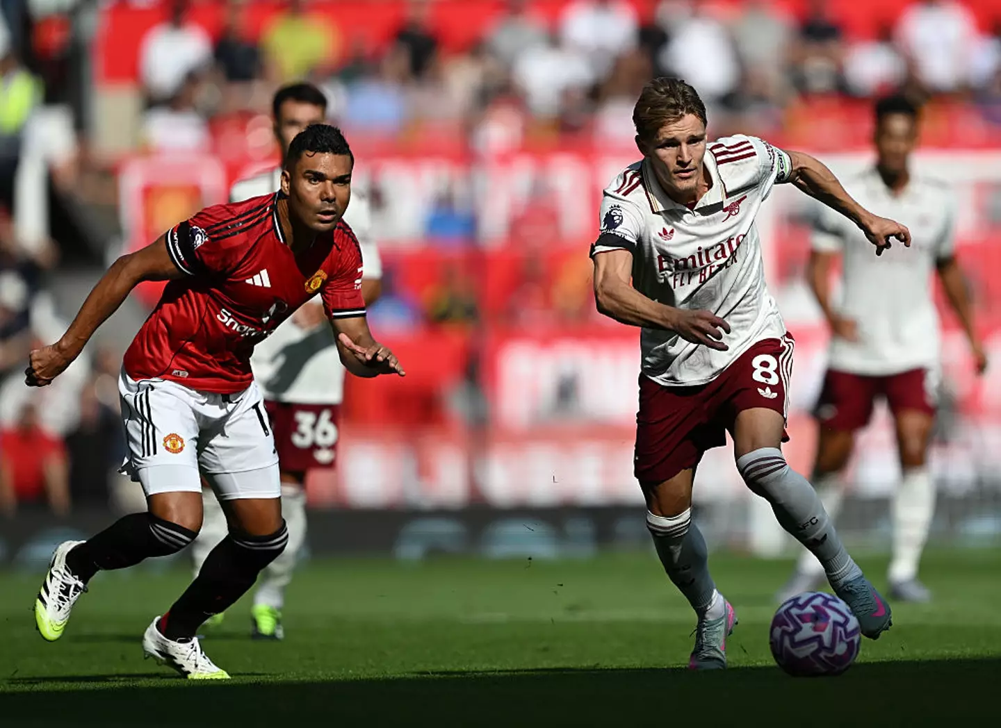 Casemiro started during Manchester United's Premier League season opener against Arsenal. (Image: David Price/Arsenal FC via Getty Images)