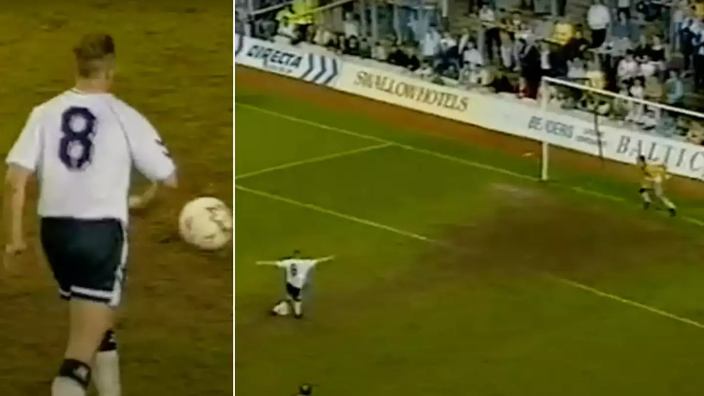 Paul Gascoigne scored an 'unstoppable' rabona penalty that many people have only just seen