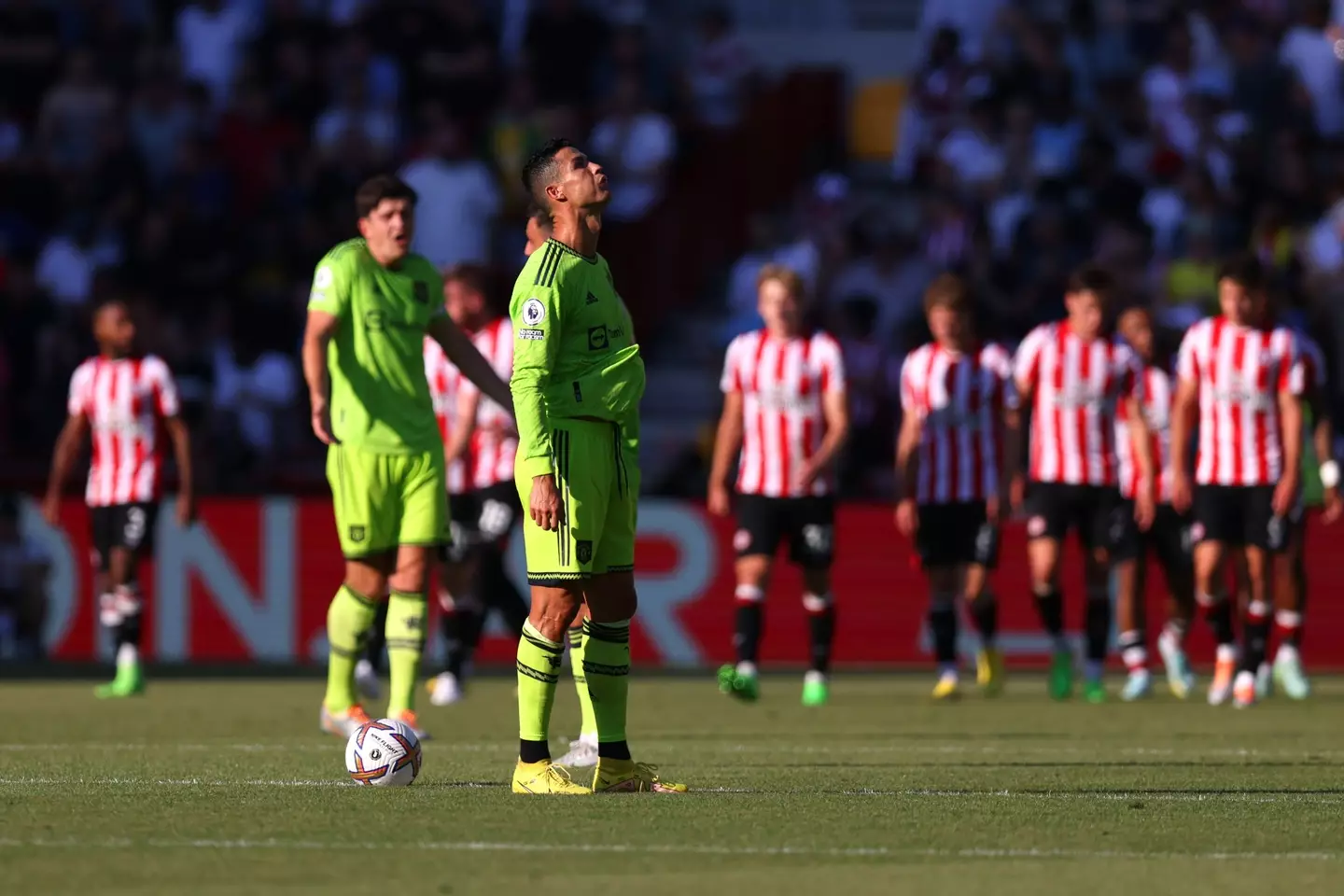 Cristiano Ronaldo against Brentford. (Man Utd)