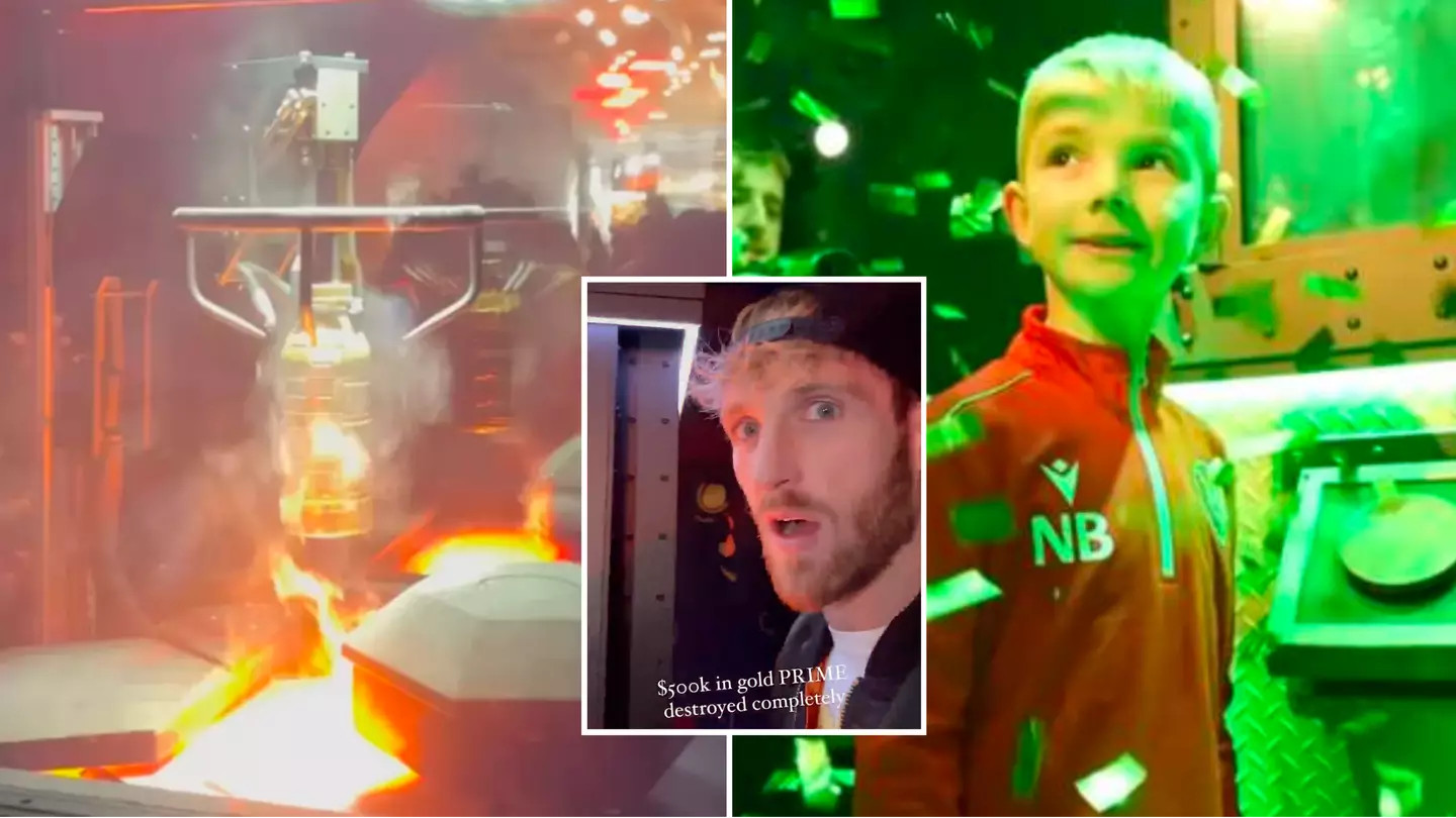 Logan Paul and KSI watch £400,000 golden PRIME bottle get destroyed after young lad guesses code