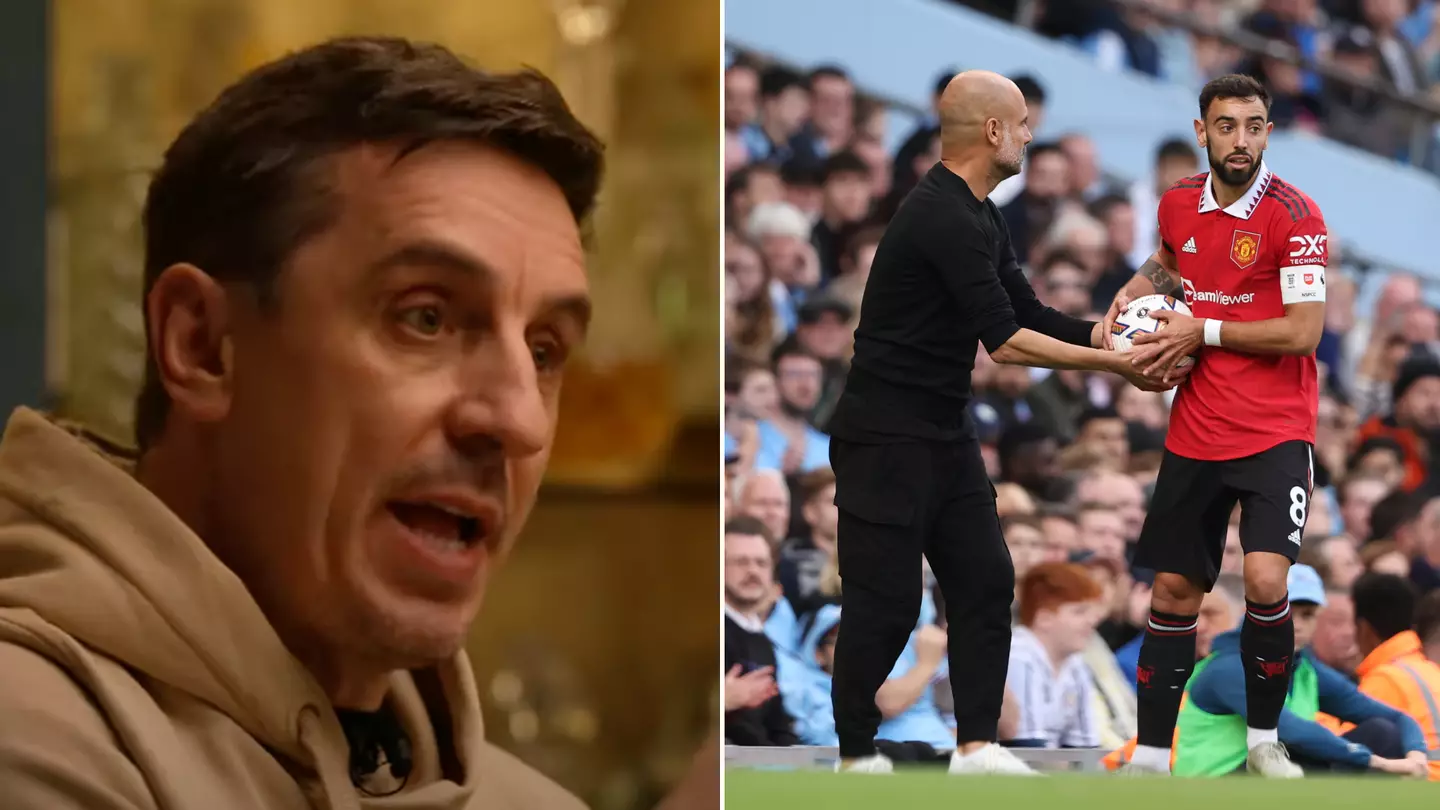 Gary Neville highlights major Bruno Fernandes problem that Pep Guardiola wouldn't allow at Man City