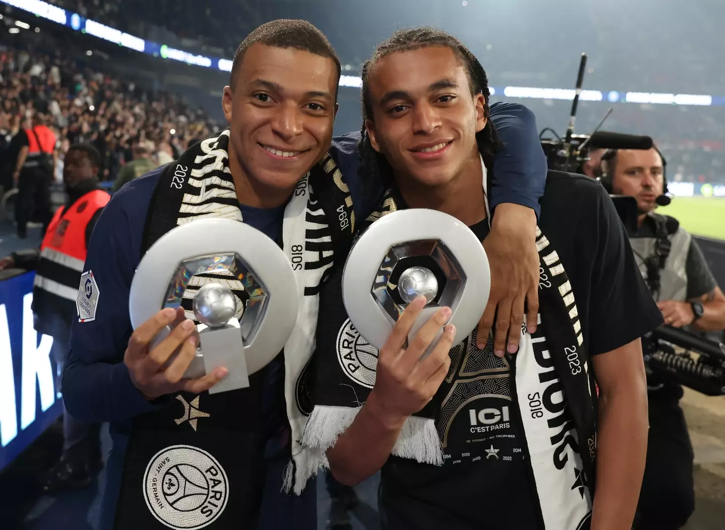 Kylian Mbappe and brother Ethan Mbappe. (