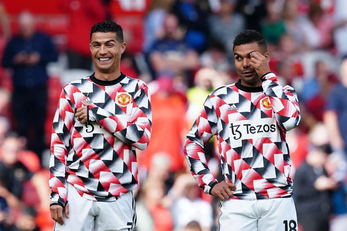 Ronaldo and Casemiro started on the bench together. Image: Alamy