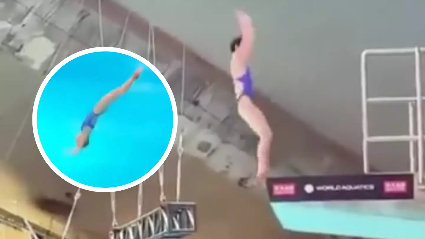Olympic diver, 16, left judges completely stunned with 'no splash' dive to win gold medal