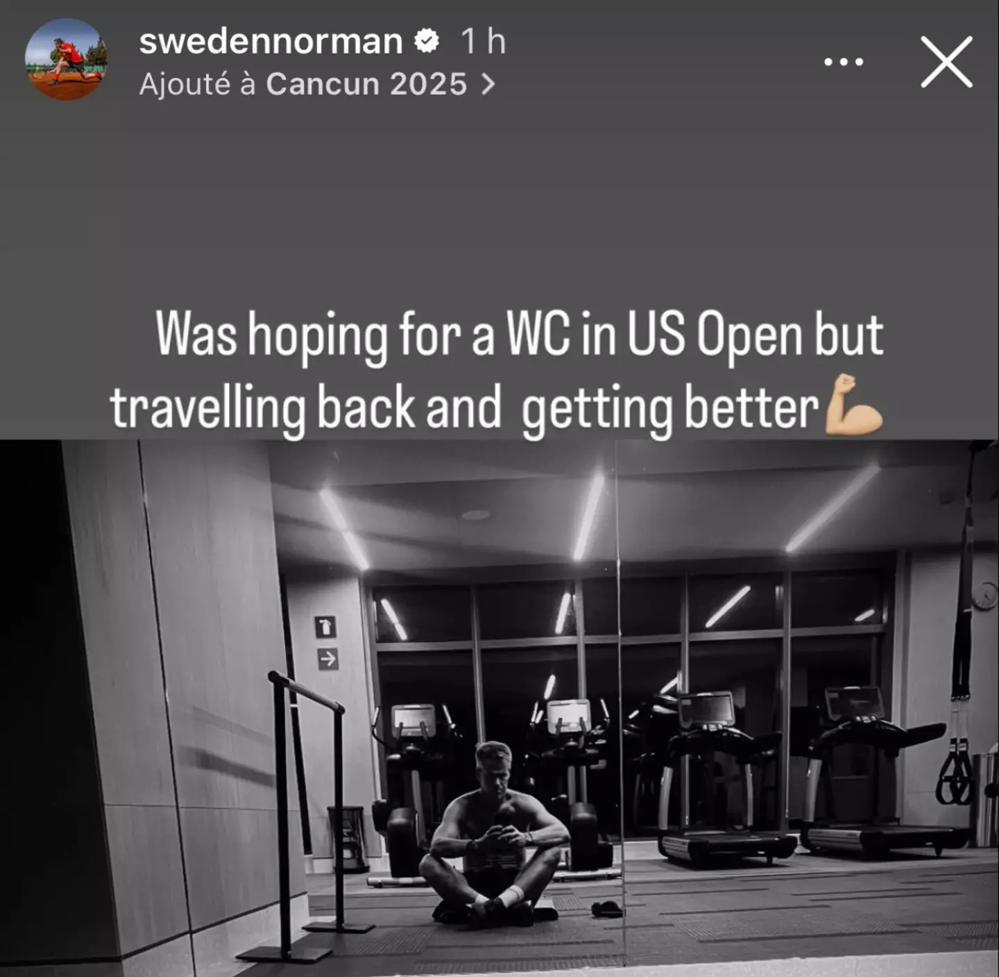 Stan Wawrinka's coach posted to Instagram after the three-time Grand Slam champion missed out on a US Open wildcard (Image: Instagram)
