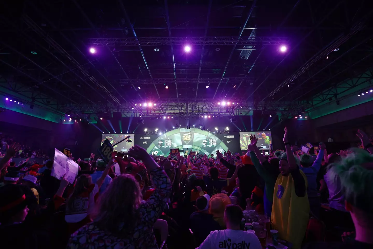 The World Darts Championship has been held at the Alexandra Palace, London since 2008. Image: Getty