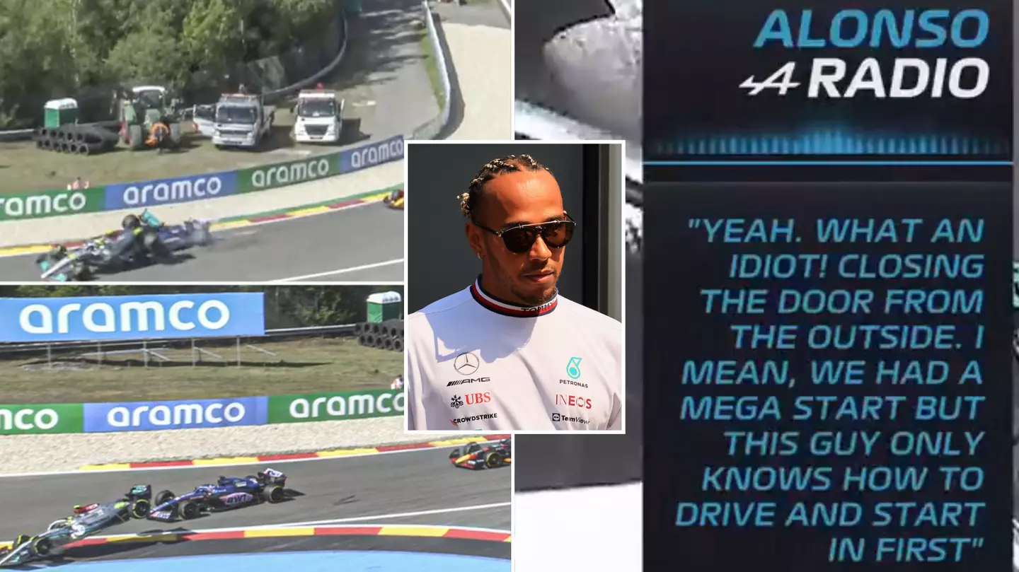 Fernando Alonso rips into Lewis Hamilton for first lap crash in Belgian Grand Prix