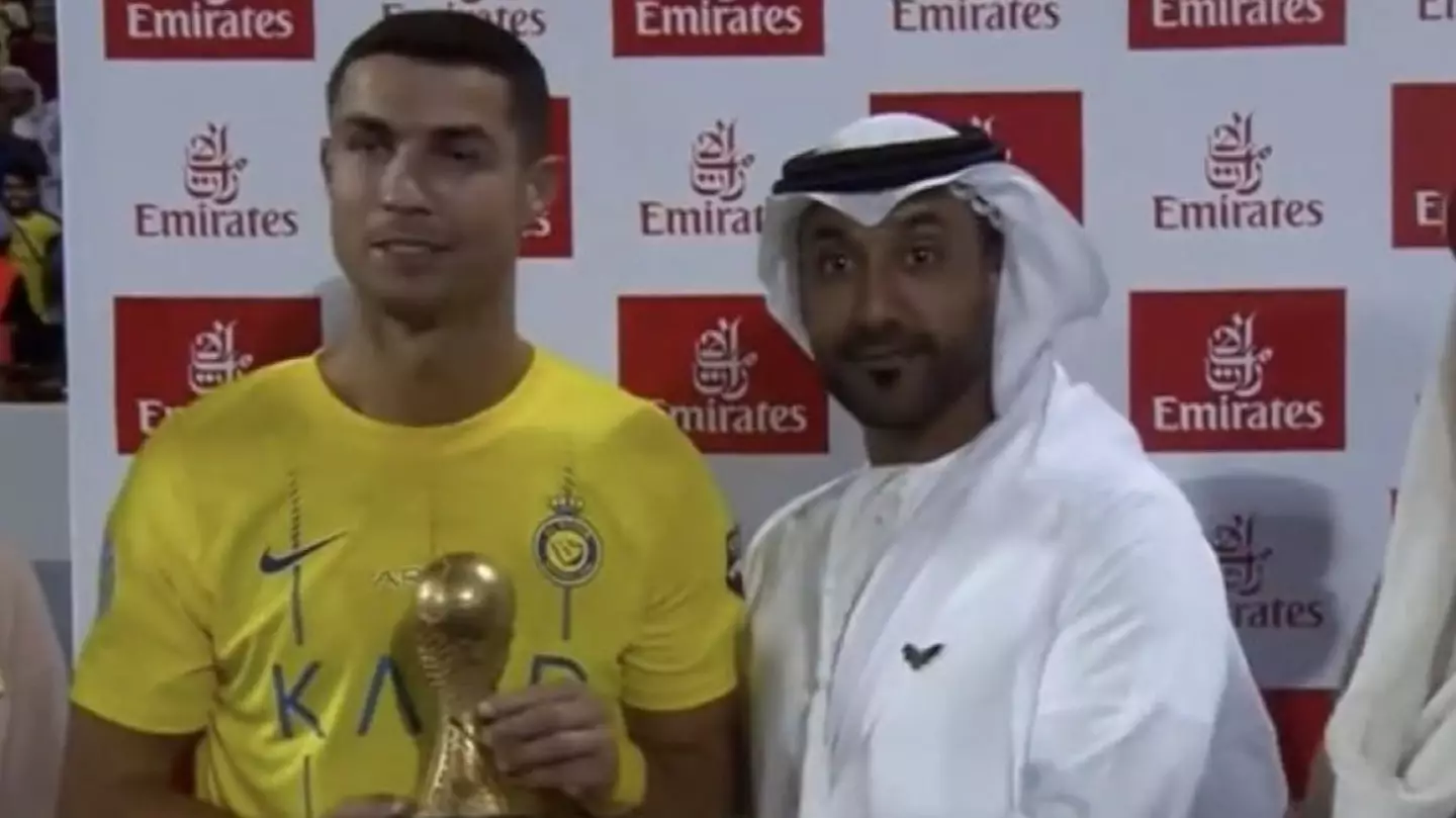 Fans joke about Cristiano Ronaldo's 'World Cup' trophy for winning Player of the Match