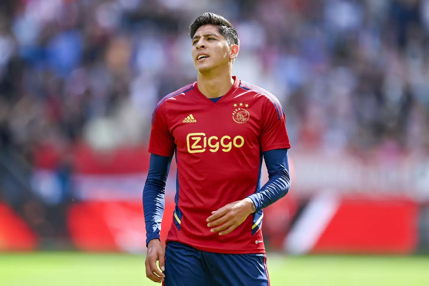 Edson Alvarez warming up for Ajax. (Alamy)