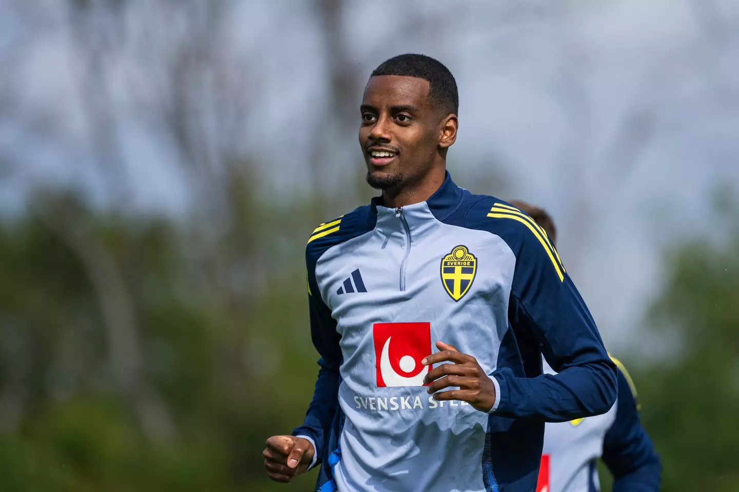 Alexander Isak during a Sweden training session. Image: Getty
