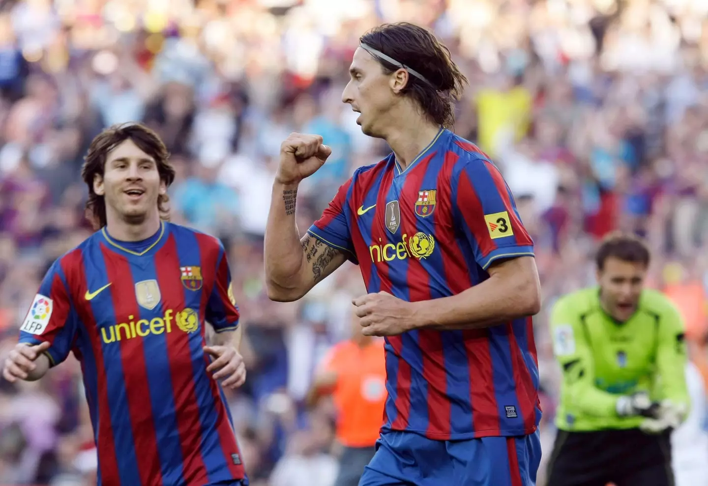 Zlatan and Messi's partnership didn't last long. Image: Alamy