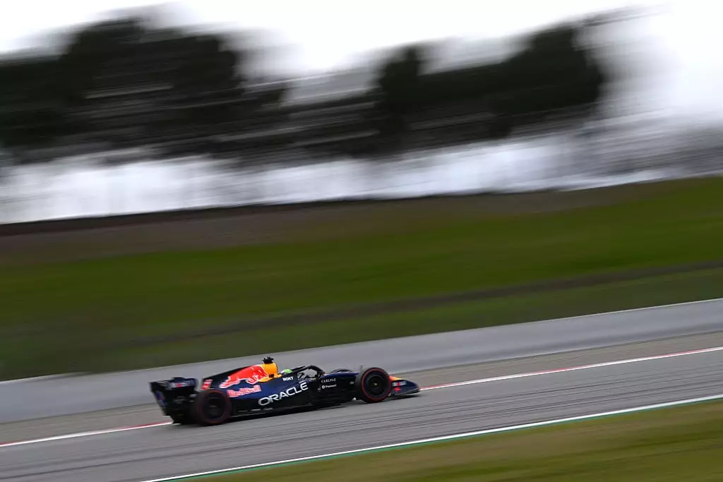 Isack Hadjar drove for Red Bull in the opening day of testing in Barcelona. (Image: Rudy Carezzevoli/Getty Images)