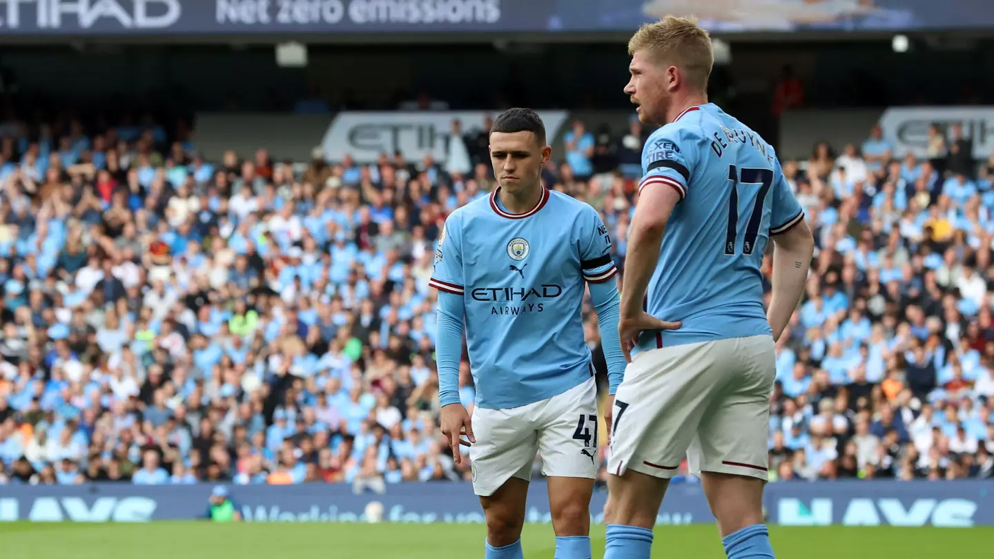 Phil Foden and Kevin De Bruyne, Manchester City.