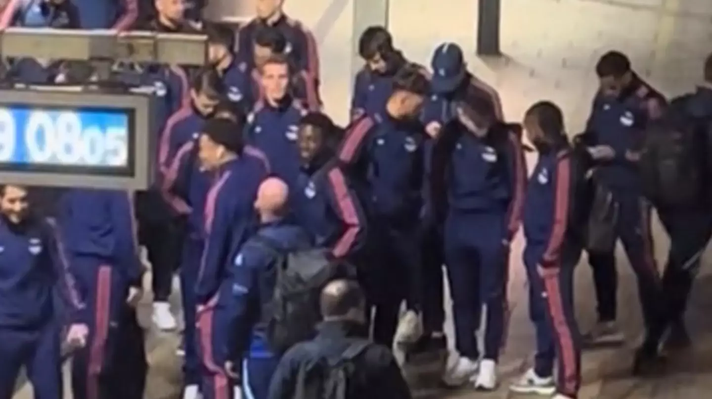 Fans go into meltdown after spotting shock player travelling with first-team squad ahead of Man Utd vs Arsenal