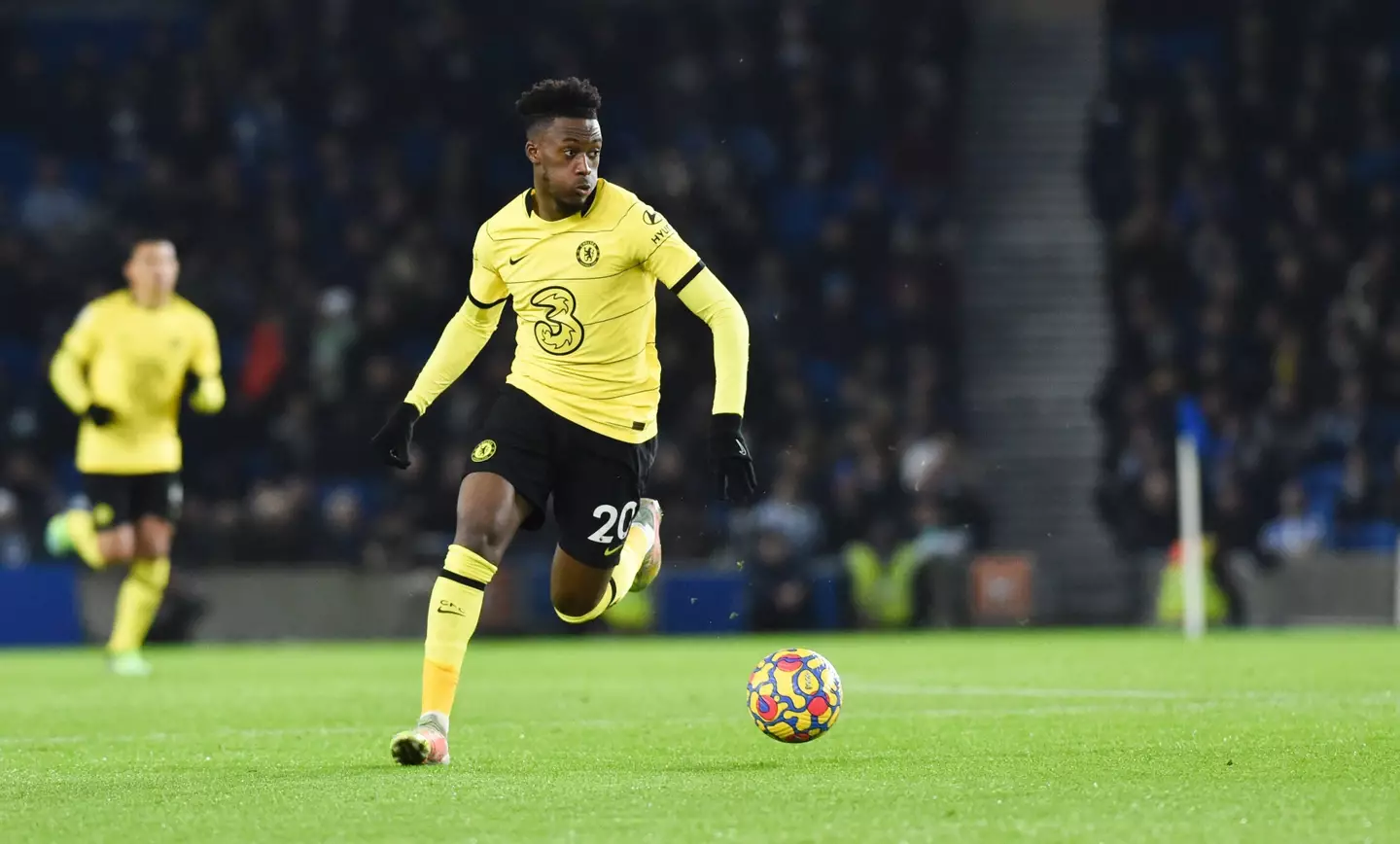 Callum Hudson-Odoi in action for Chelsea away at Brighton. (Alamy)