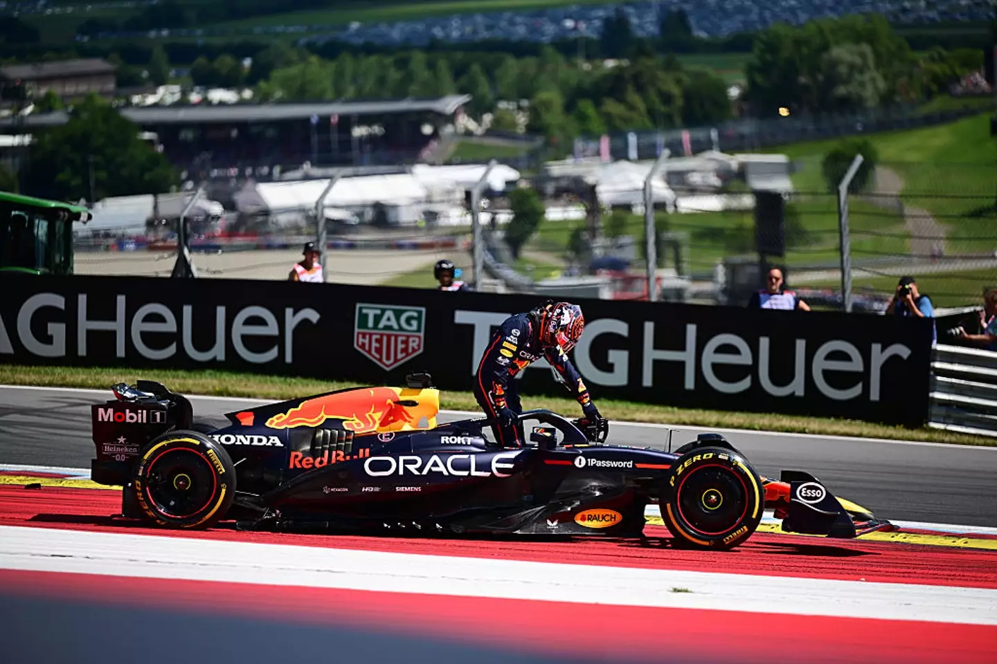 Max Verstappen was forced to retire during lap 1 of the Austrian Grand Prix. (Image: Getty(