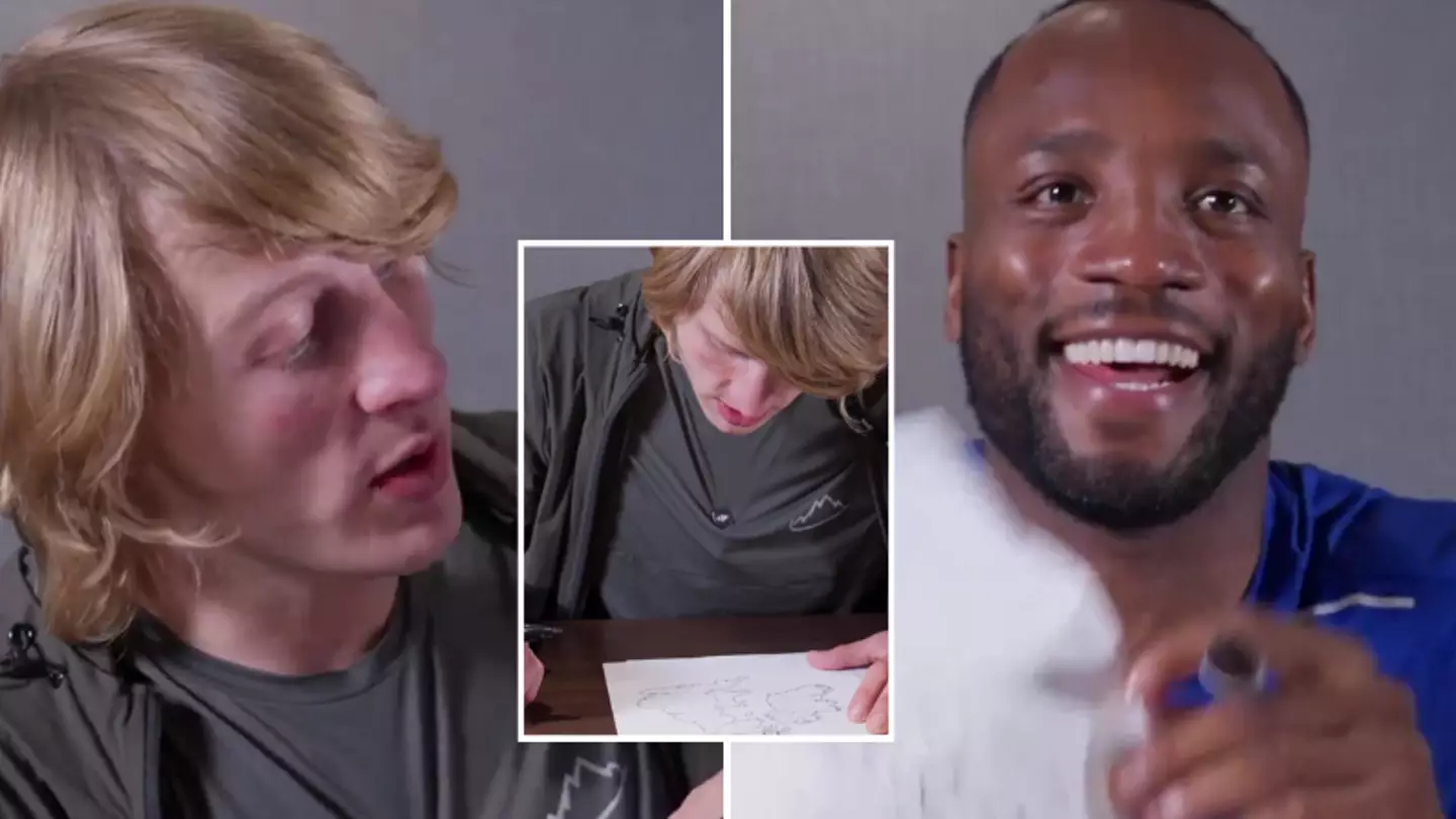 Paddy Pimblett and Leon Edwards try to find Manchester on a map ahead of UFC 304, the results are hilarious