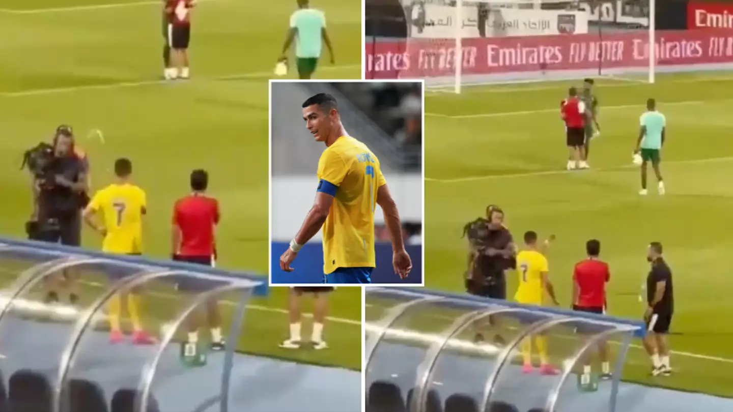 Cristiano Ronaldo 'throws water on cameraman and tells him to go away' after Al Nassr draw