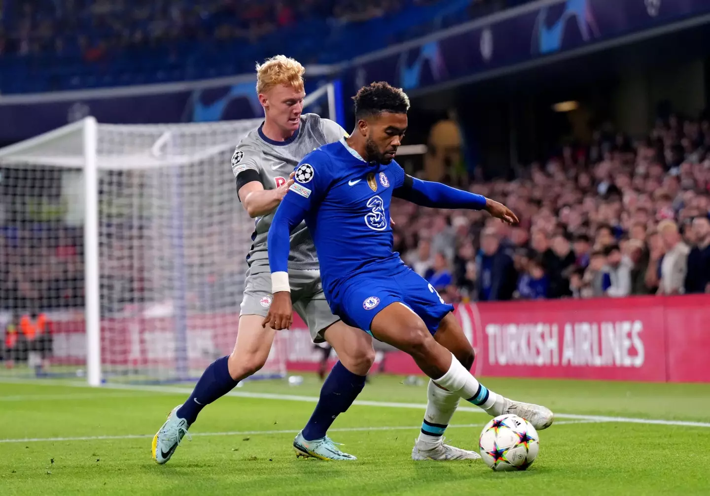 Reece James in Champions League action against FC Salzburg