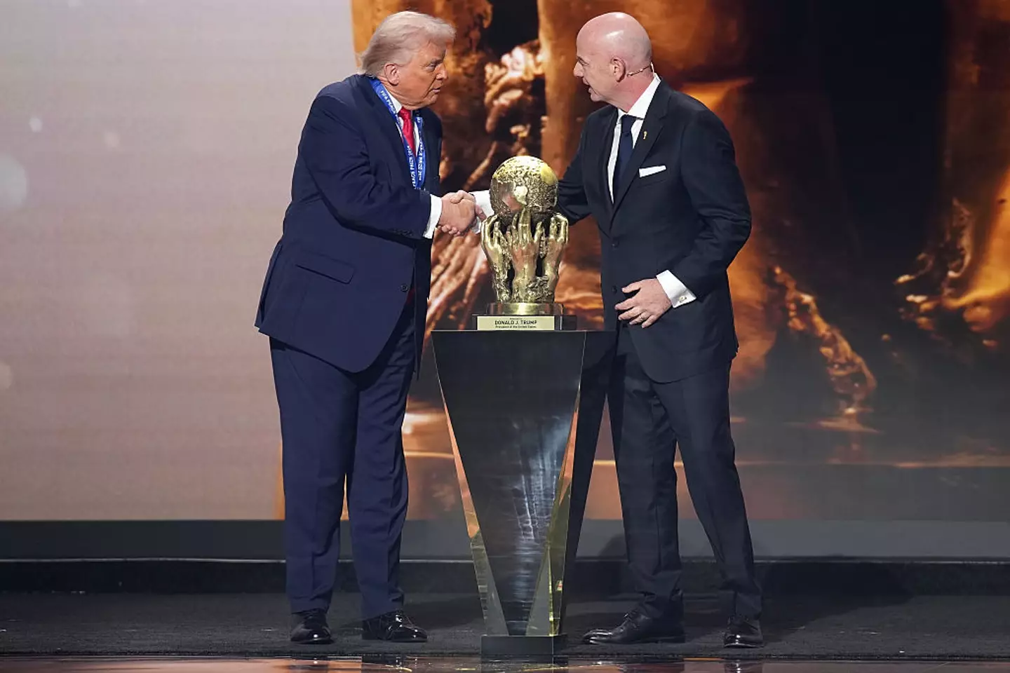 Donald Trump was awarded the FIFA Peace Prize (Credit:Getty)