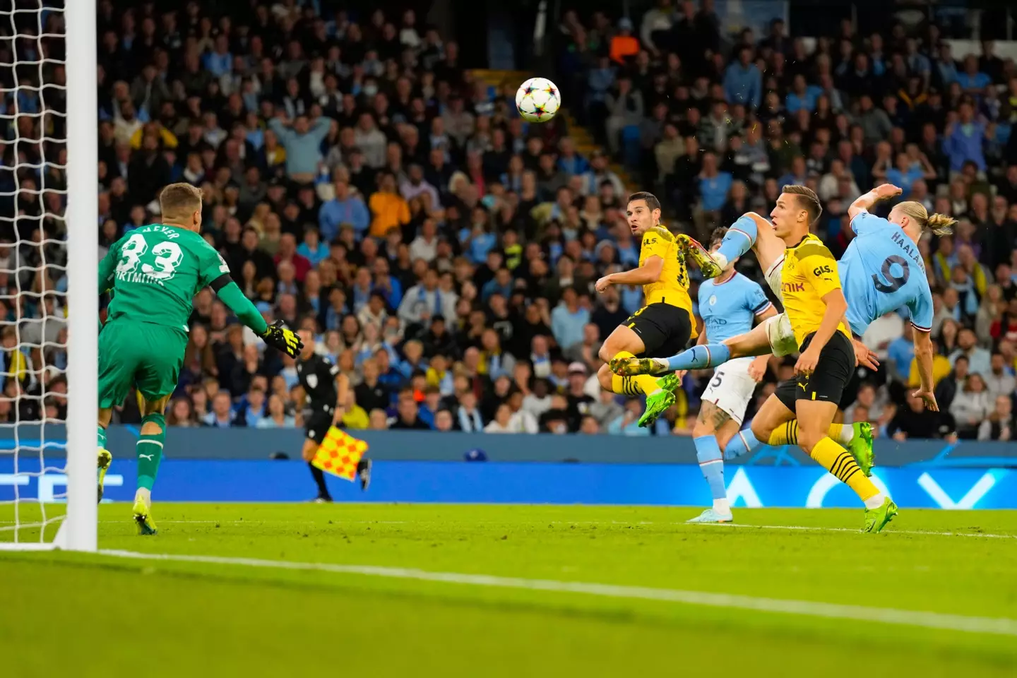 Haaland saved City with his incredible karate kick goal. Image: Alamy