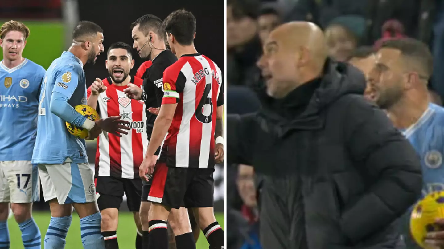 What did Neal Maupay say to Kyle Walker? Pep Guardiola and Thomas Frank asked about fiery altercation