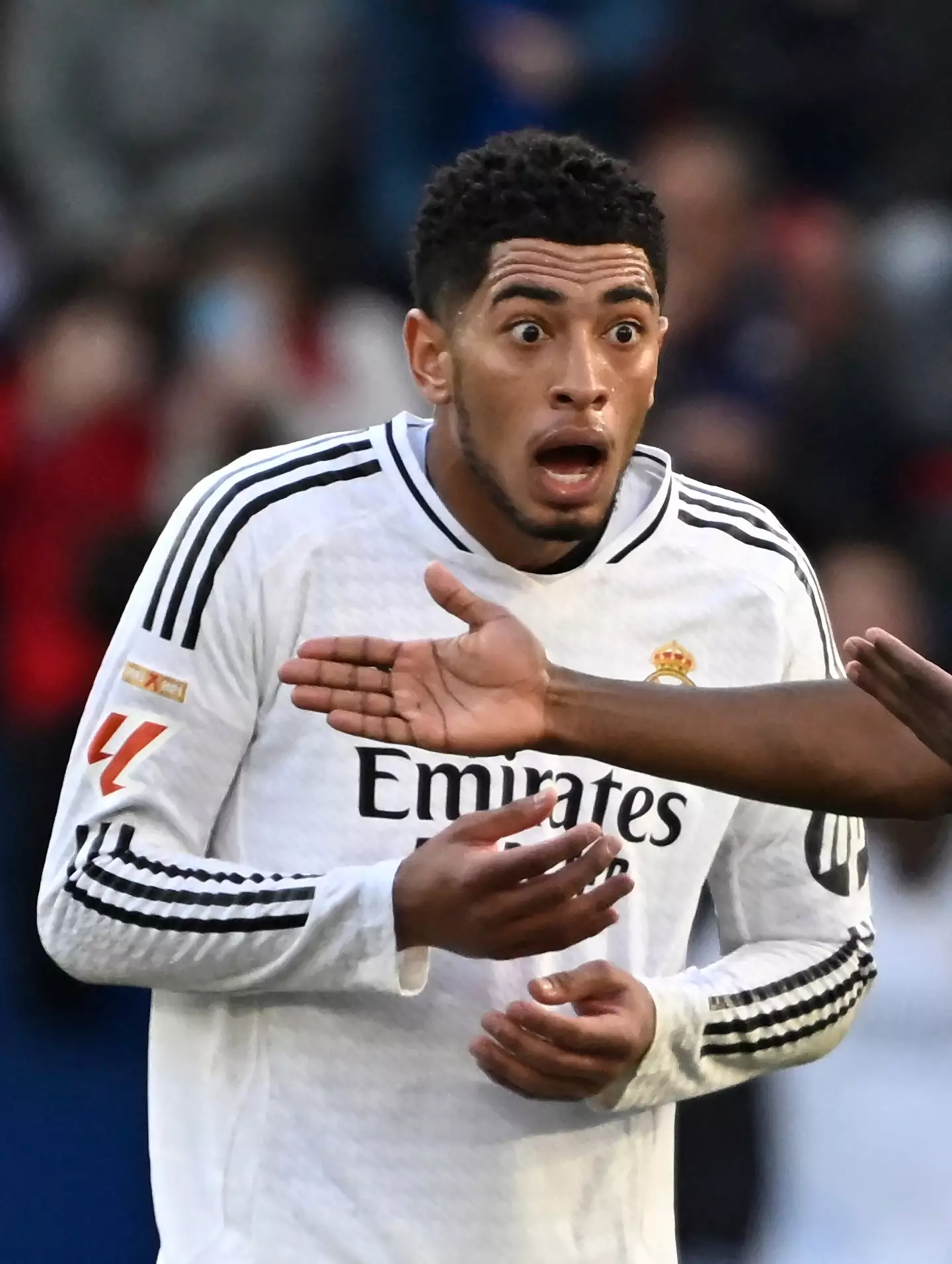 Jude Bellingham received a second red card for Real Madrid. Image: Getty