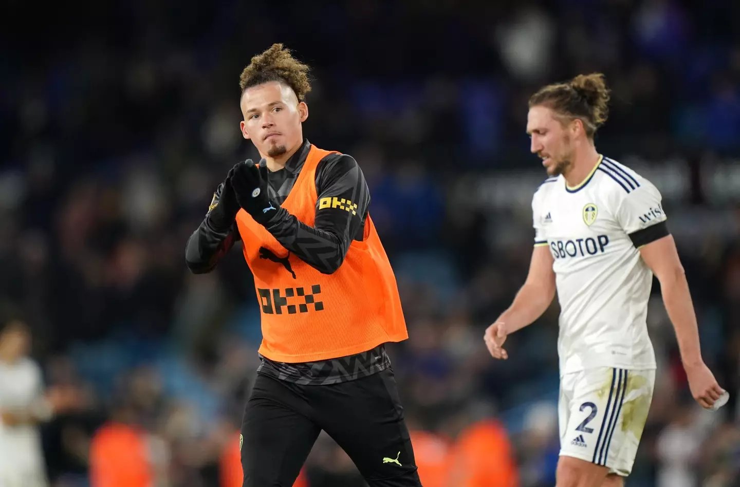 Phillips applauds supporters at full-time. (Image