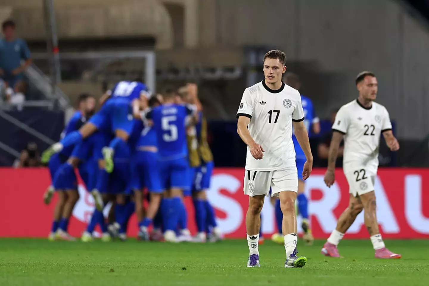 Liverpool's Florian Wirtz failed to impress during Germany's 2-0 loss to Slovakia. (Image: Lars Baron/Getty Images)