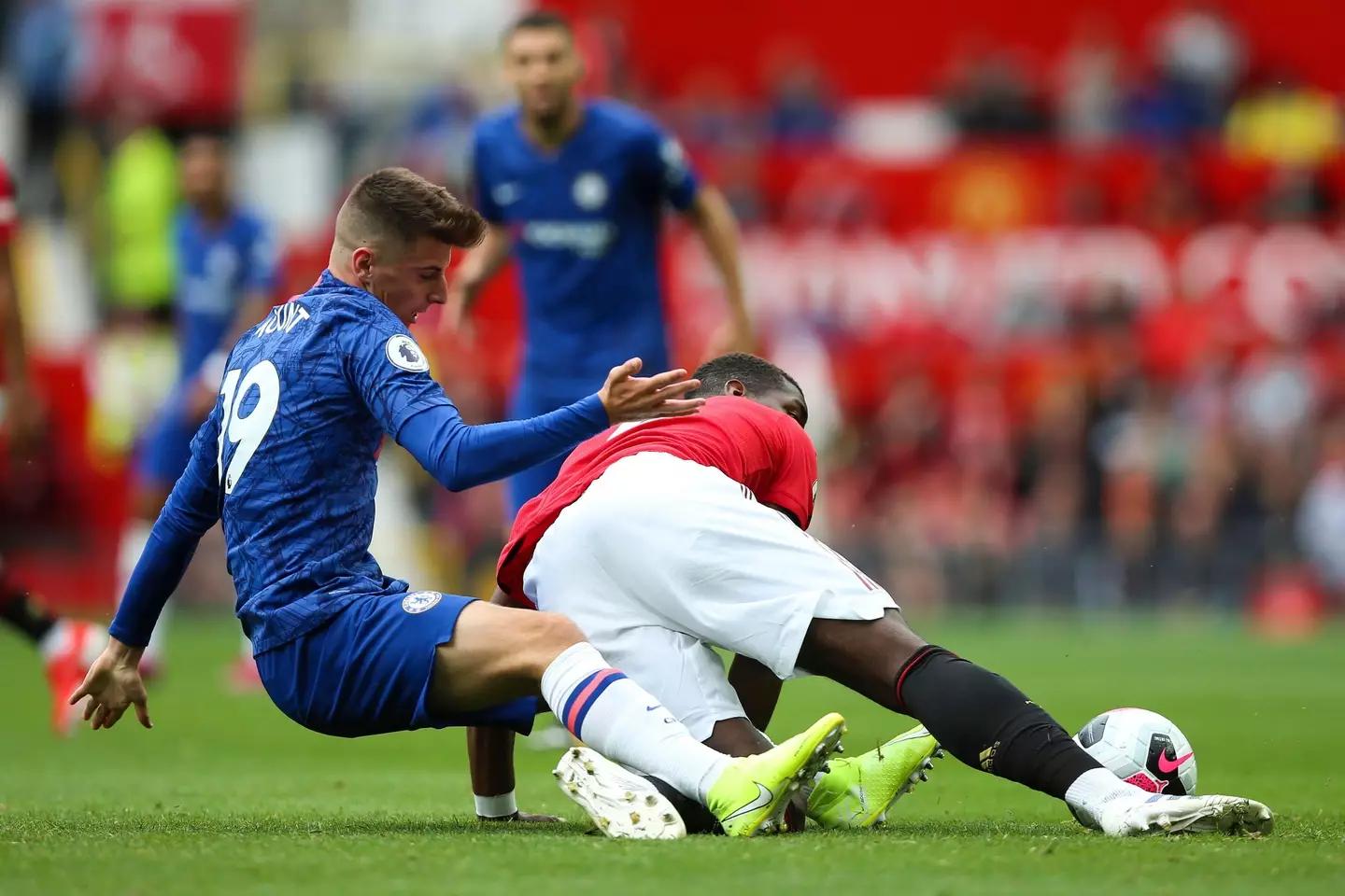 Mason Mount in action for Chelsea against Manchester United. Image: Alamy 