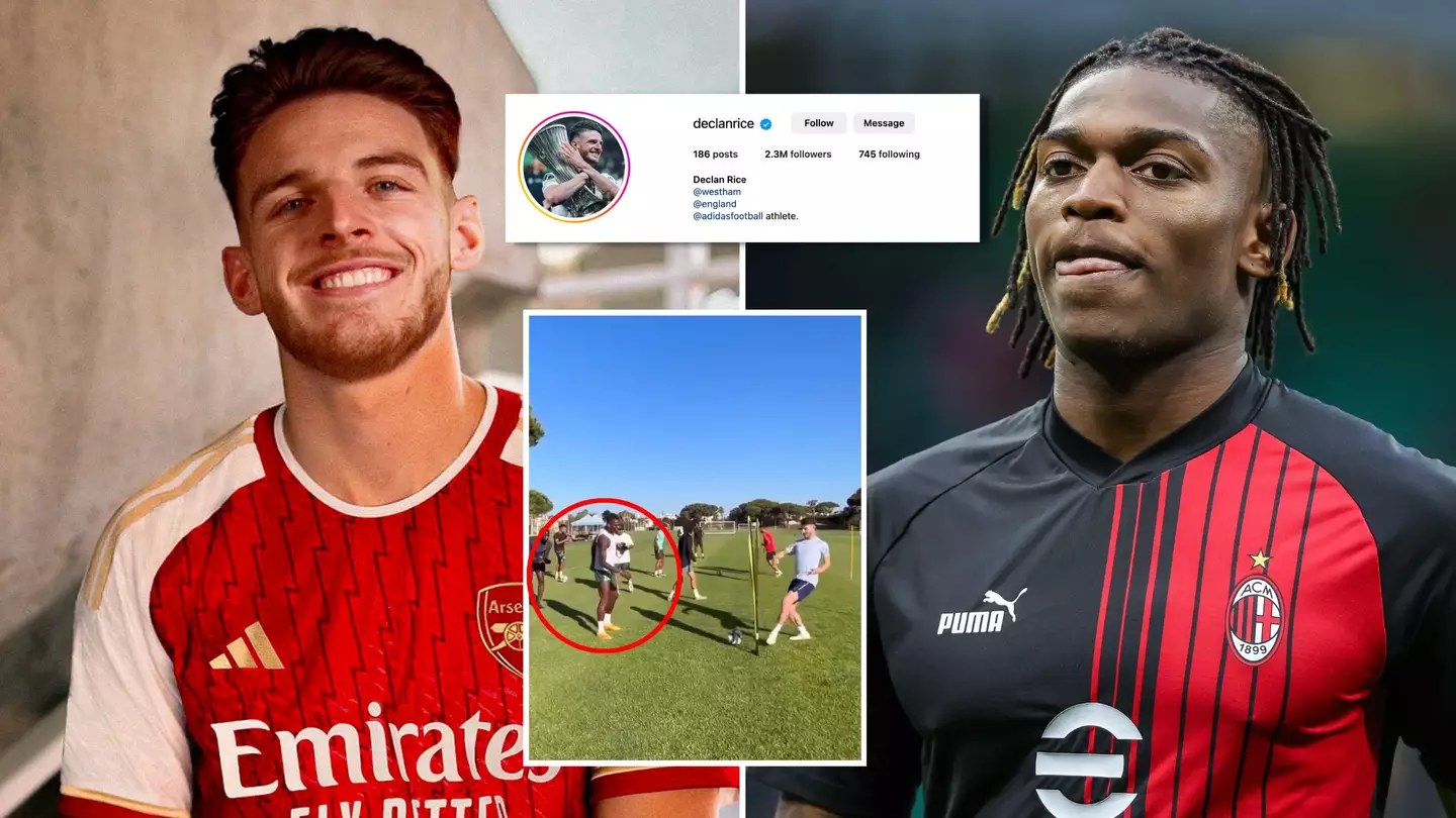 Arsenal fans are very excited about Declan Rice already ‘recruiting’ Rafael Leao