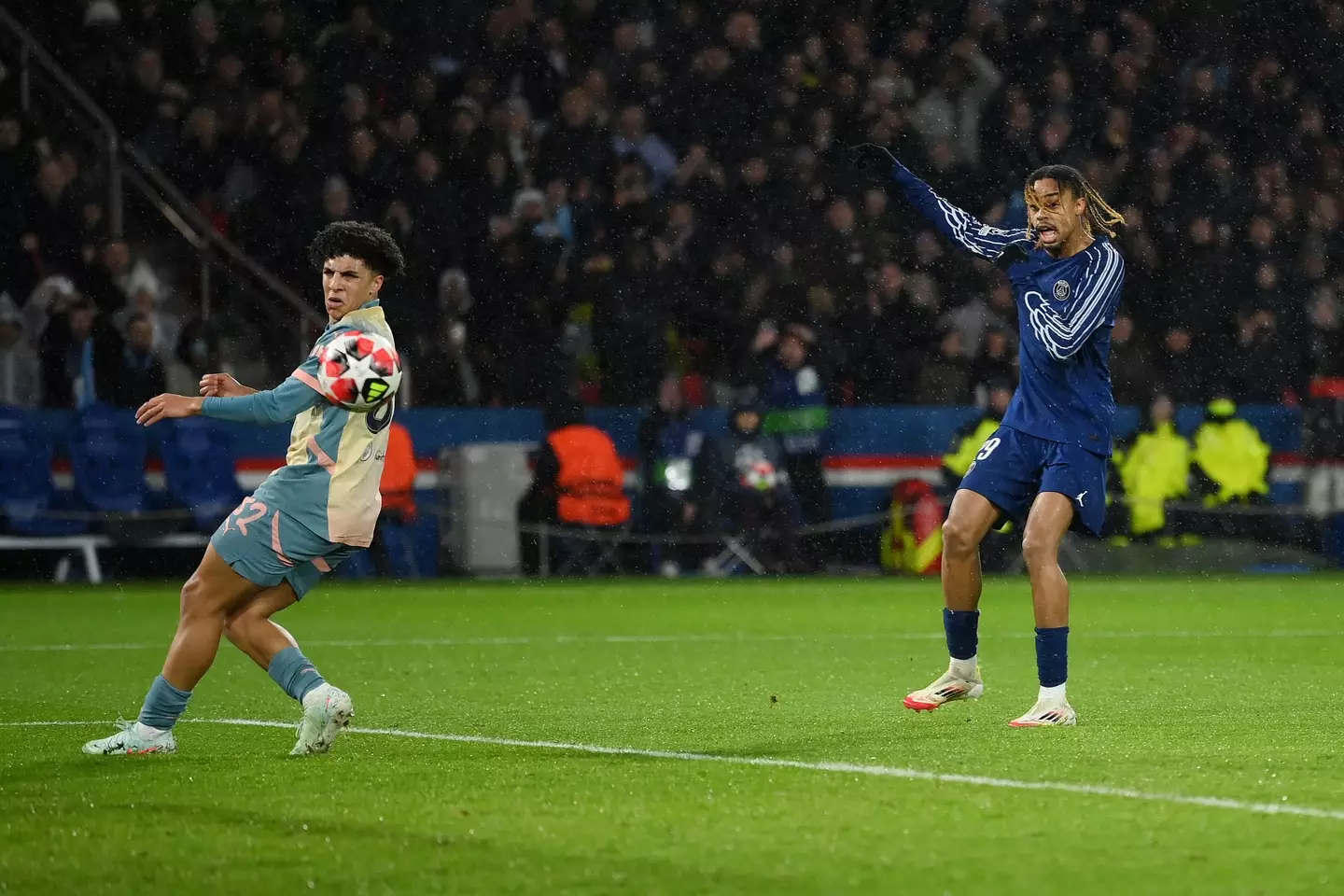 Barcola was PSG's standout performer against Manchester City. Image credit: Getty