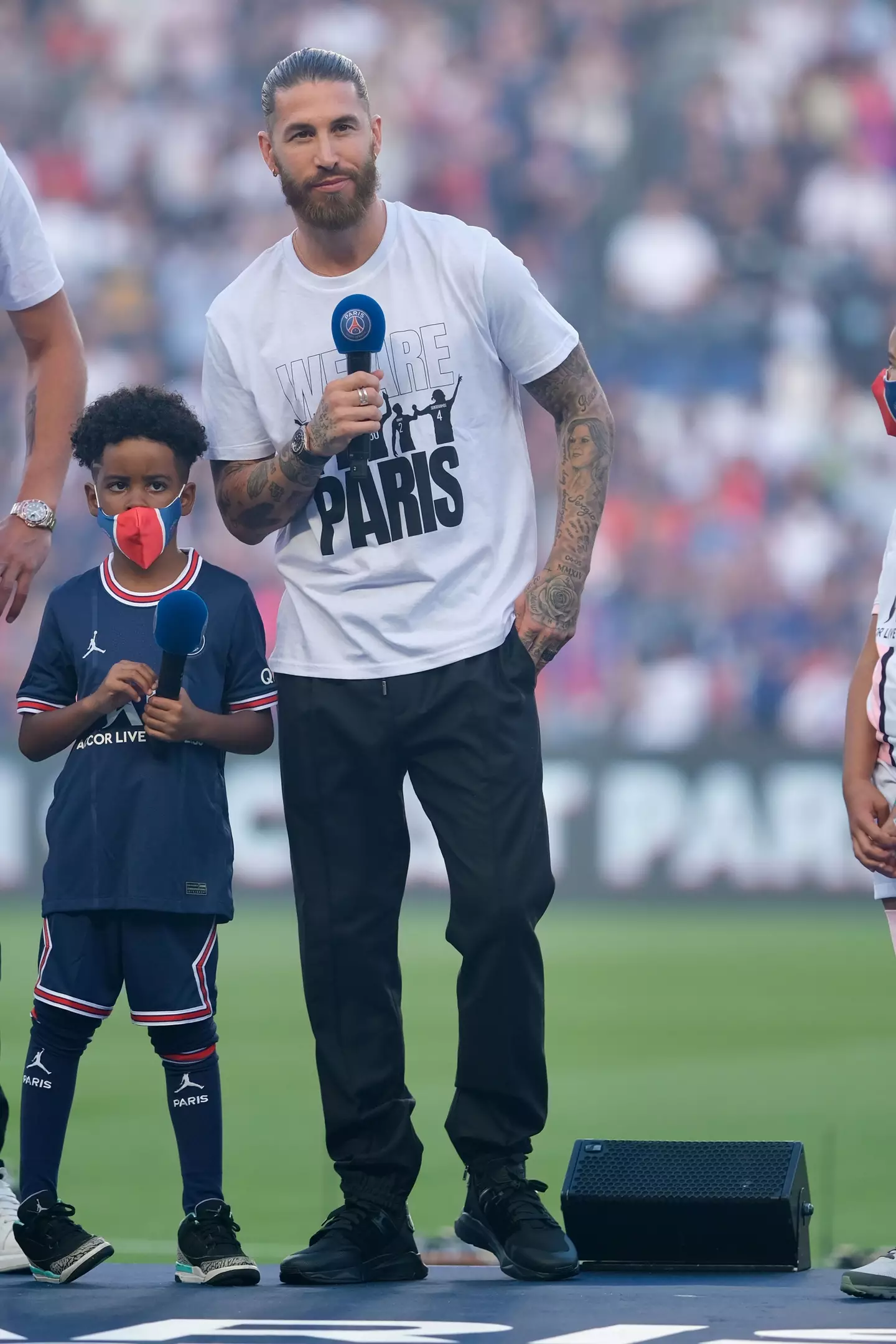 Ramos at PSG unveiling this summer.