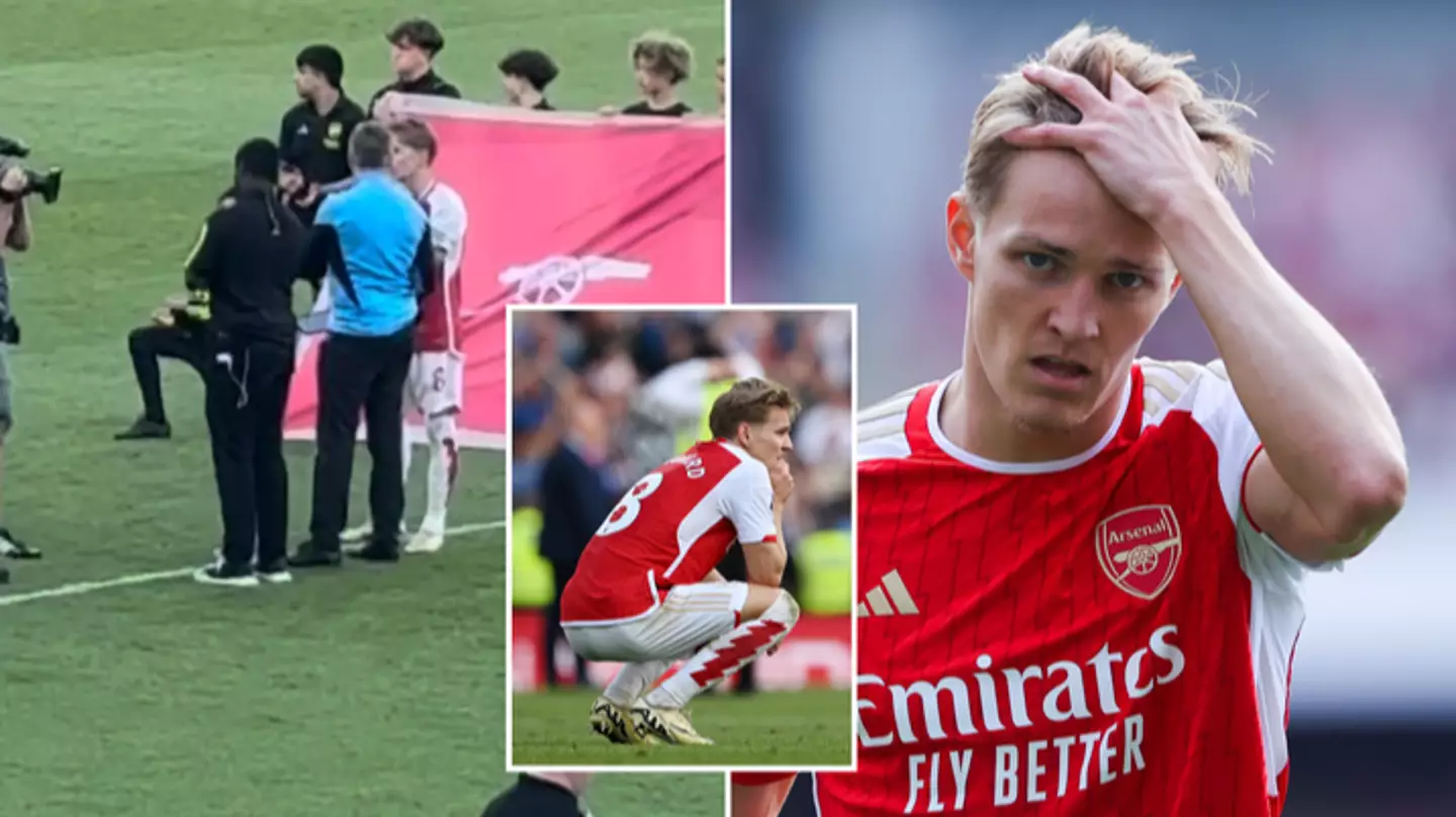 Martin Odegaard praised for his on-pitch speech immediately after missing out on Premier League title