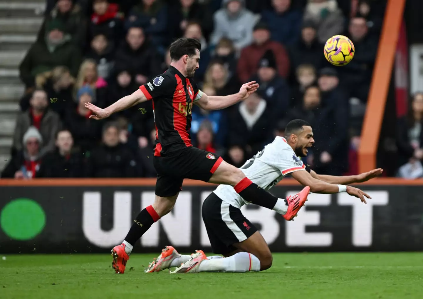 Lewis Cook was adjudged to have fouled Cody Gakpo (Credit:Getty)