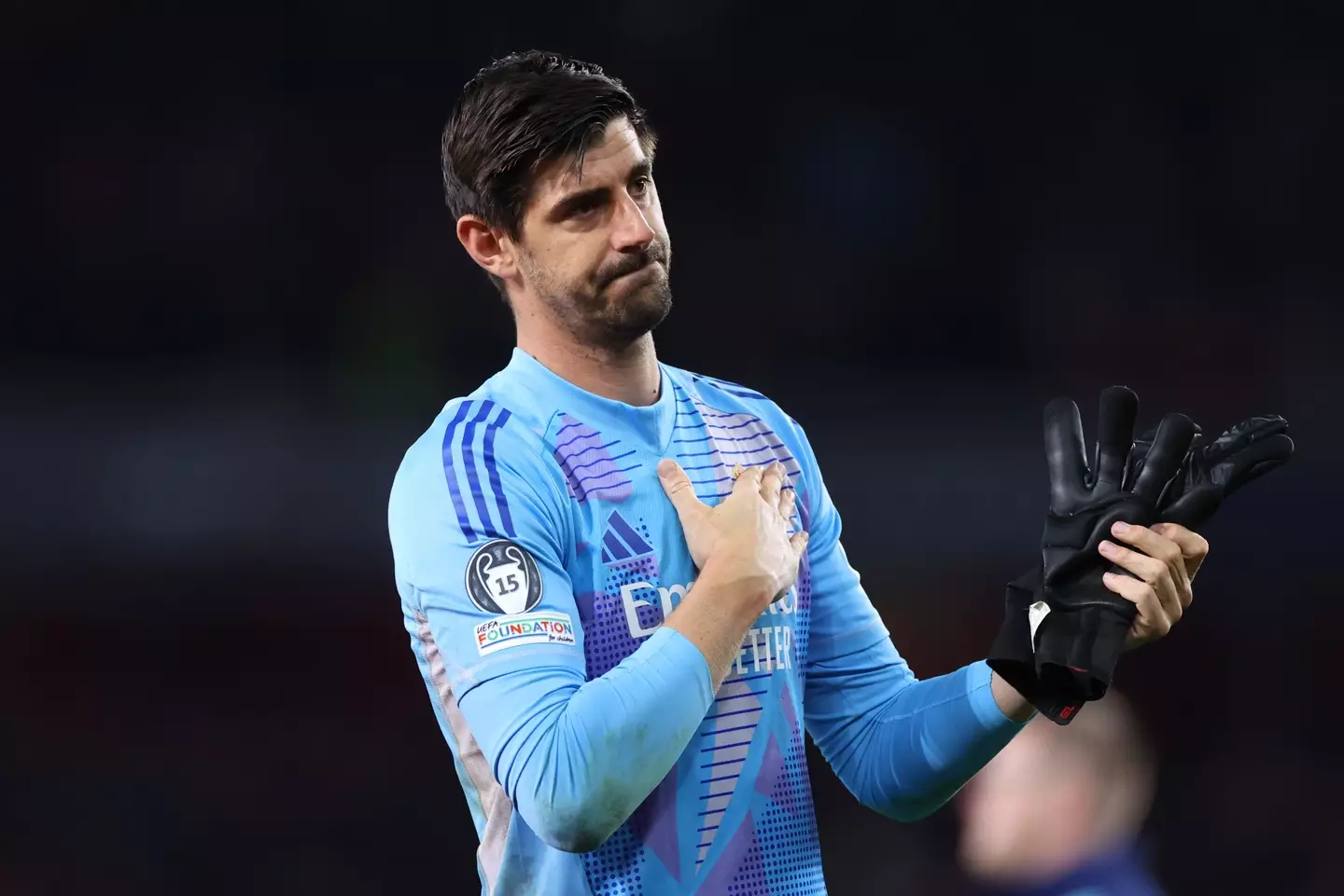 Thibaut Courtois accepted responsibility for Declan Rice's two free-kicks. Image: Getty