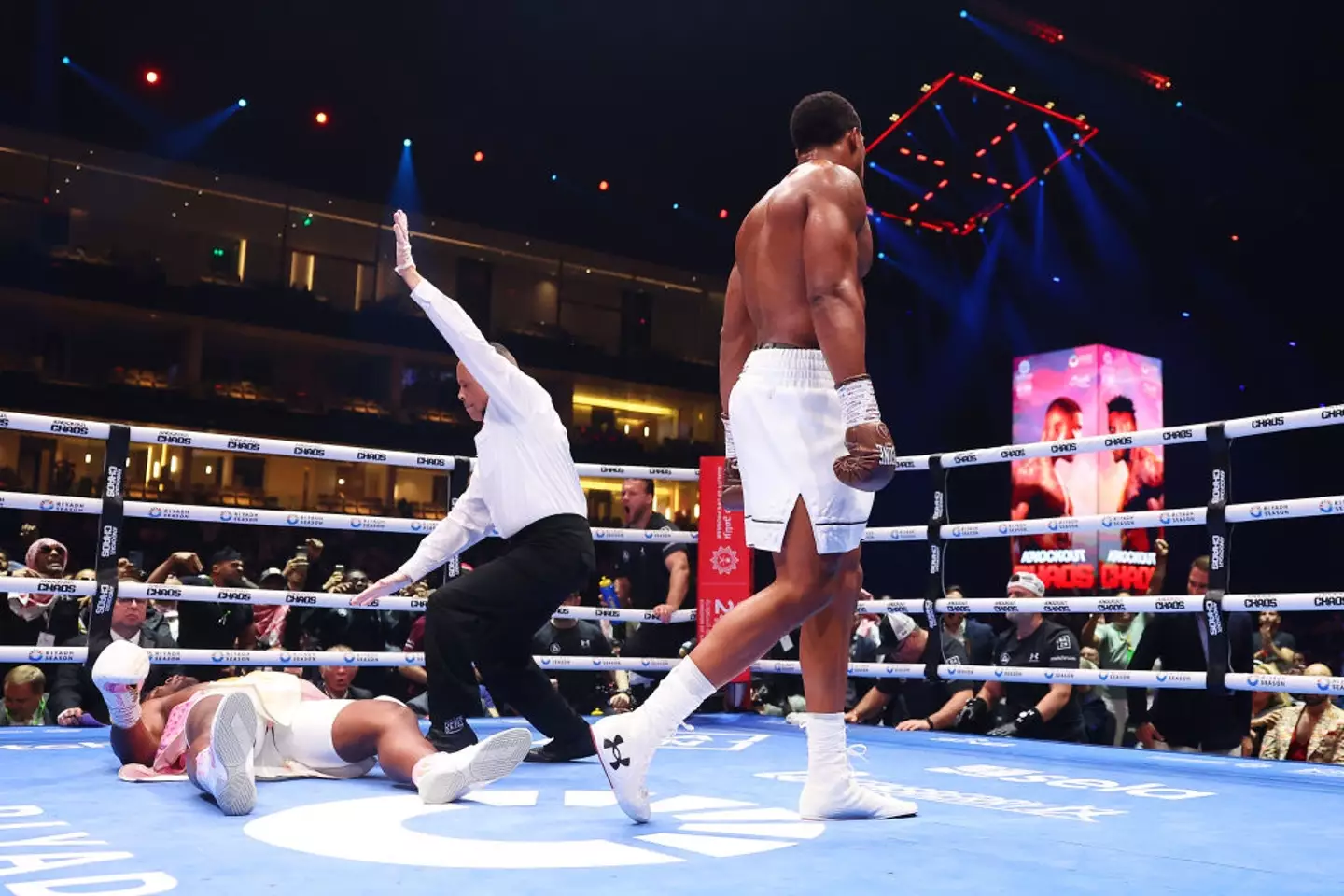 Francis Ngannou's last fight was against Anthony Joshua, who won the fight via knockout in the second round. (Image: Getty)