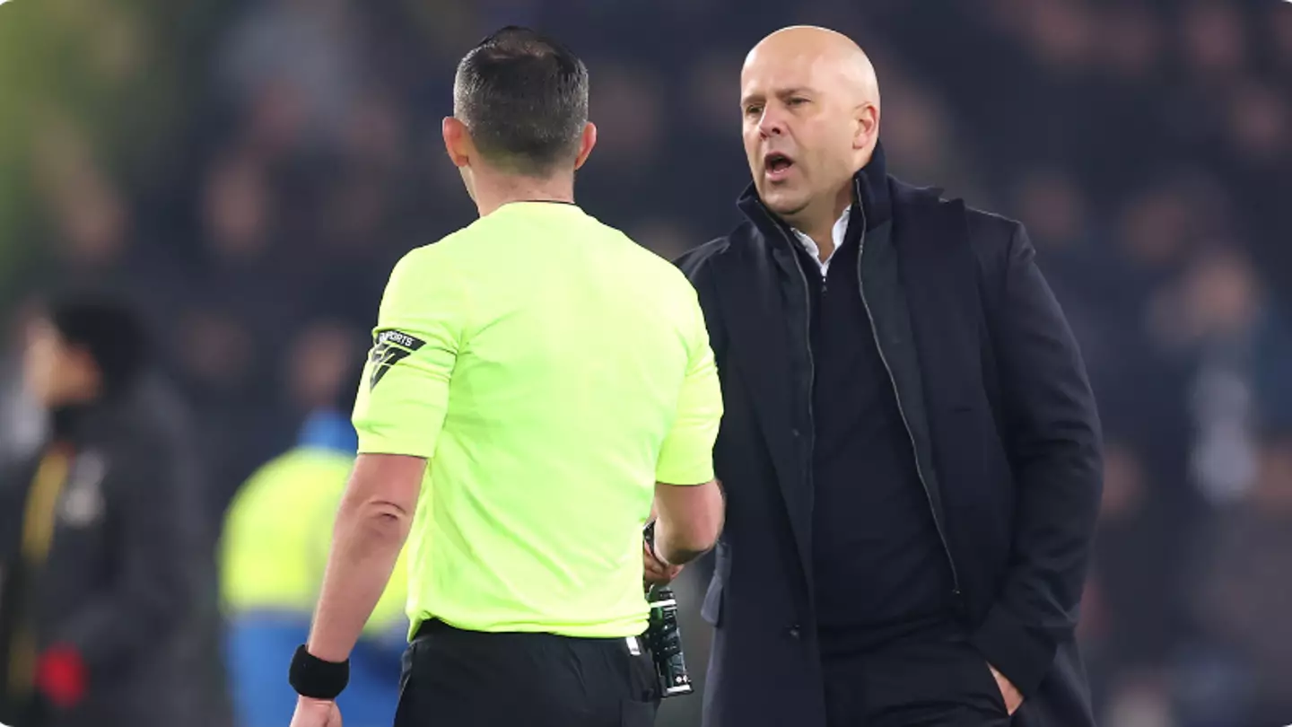 'The real reason' Michael Oliver sent off Arne Slot in Merseyside derby revealed by those who were close to them