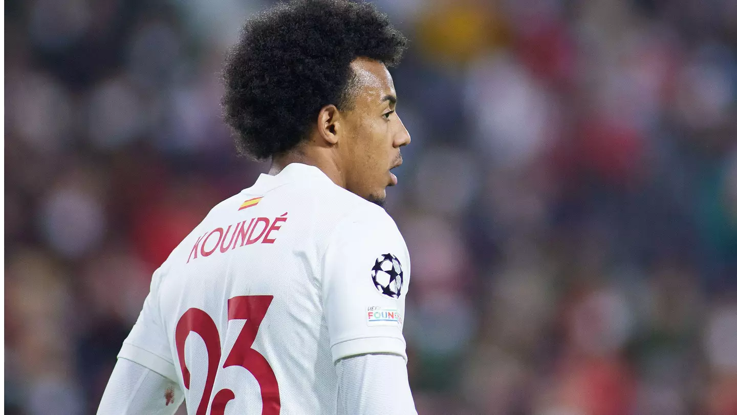 Jules Kounde of Sevilla during the UEFA Champions League. (Alamy)