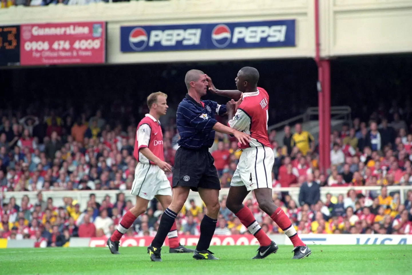 Roy Keane (left) and Patrick Vieira (right)