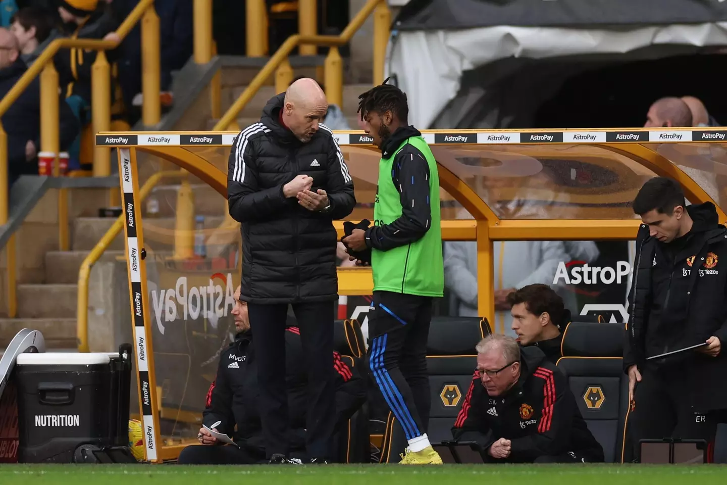 Fred clearly enjoys working with Ten Hag. Image: Alamy