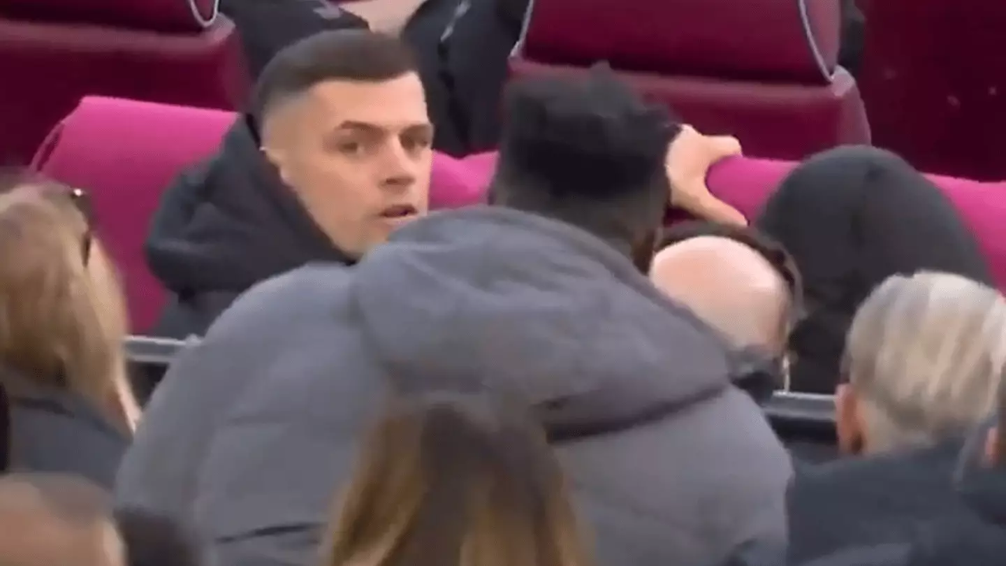 Granit Xhaka Involved In Confrontation With West Ham Fan as Game Halted