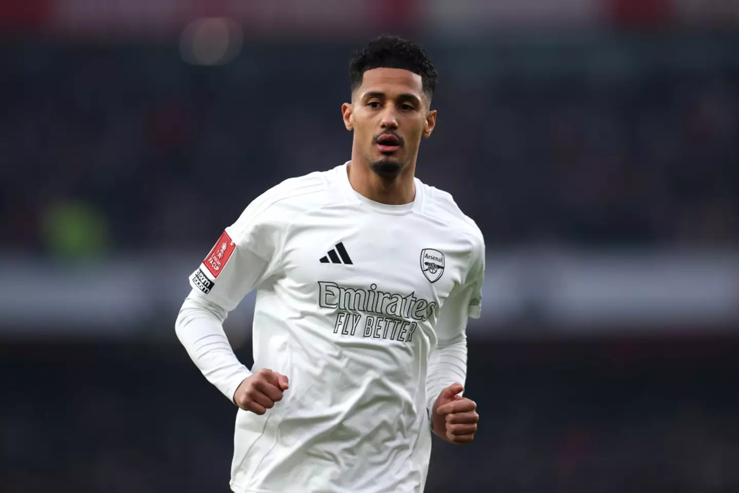 Arsenal defender William Saliba pictured (Image: Getty)
