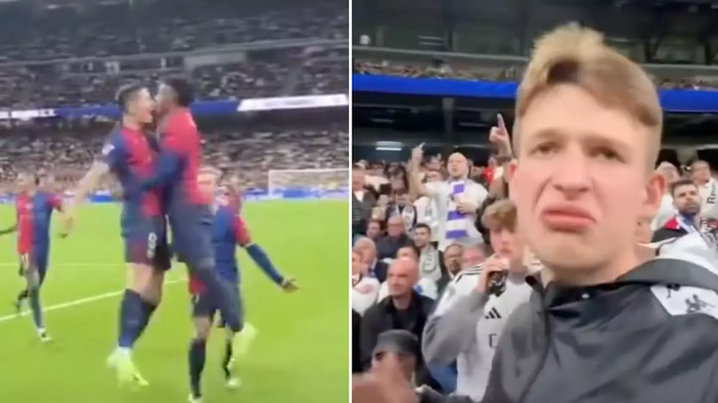 Fans can't believe what Youtuber Thogden did when Barcelona scored their second goal against Real Madrid