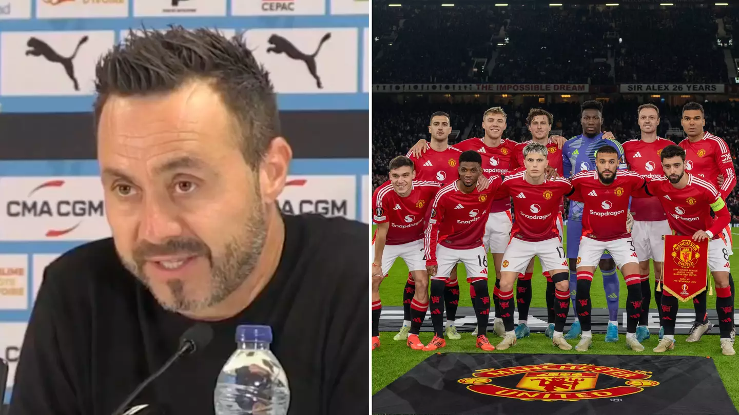 Roberto De Zerbi 'revealed Man Utd contract offer to Marseille squad' but made sure one key detail was blurred out