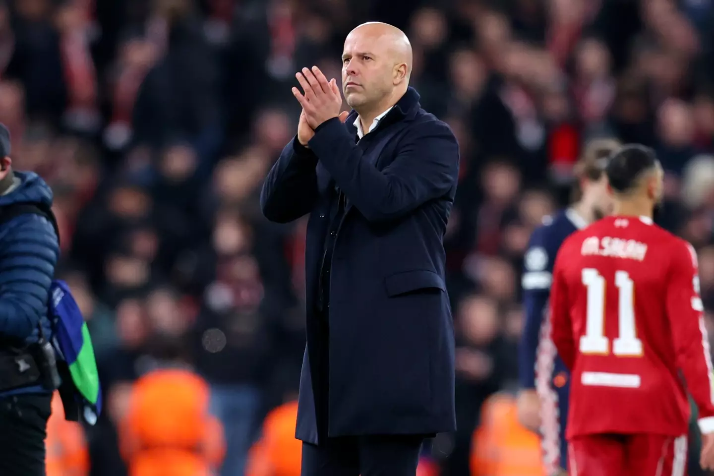 Arne Slot is under increasing pressure at Anfield. Image: Getty