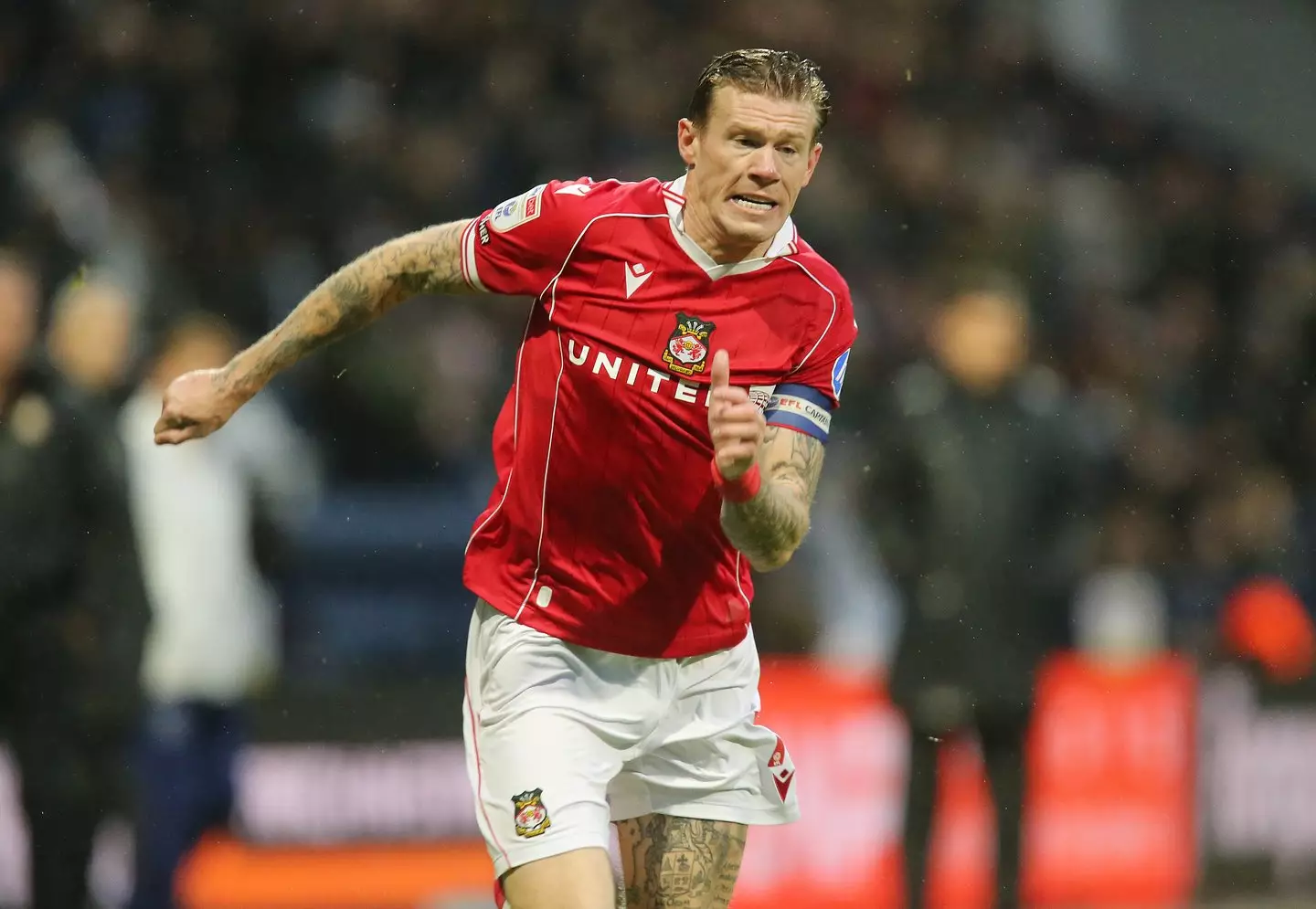 James McClean in action for Wrexham. Image: Getty