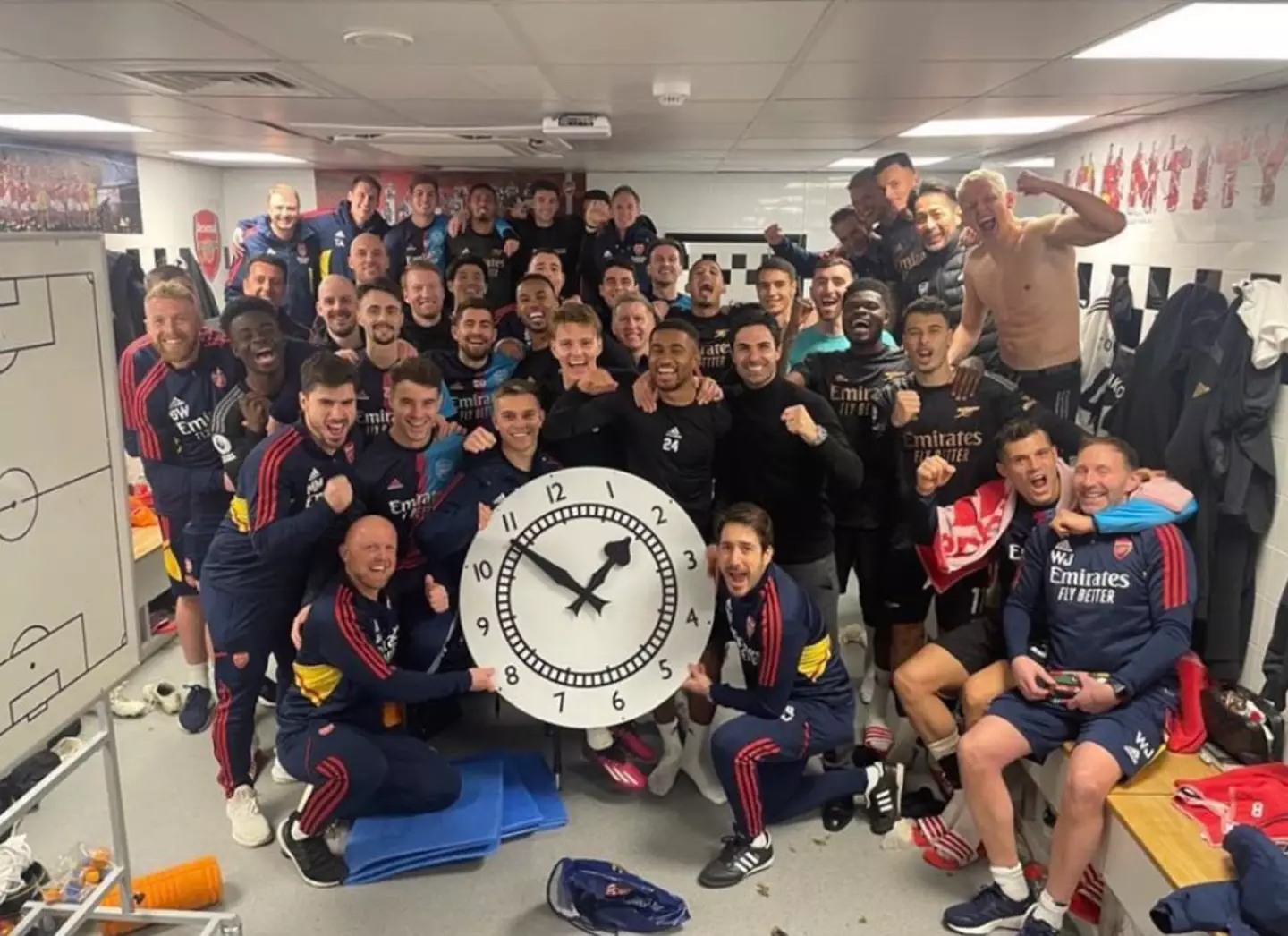 Arsenal are trying to feel some home comforts. Image: Twitter